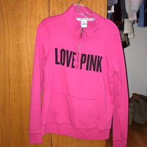 1/4 zip PINK sweatshirt